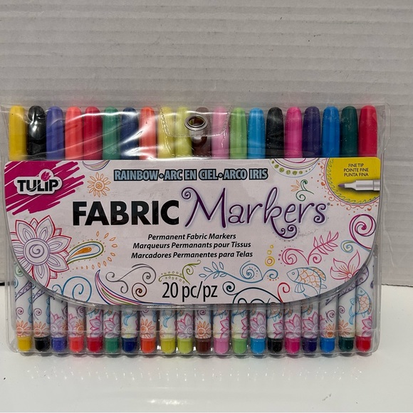 TULIP 20 pcs fine tip permanent fabric markers - Picture 2 of 13